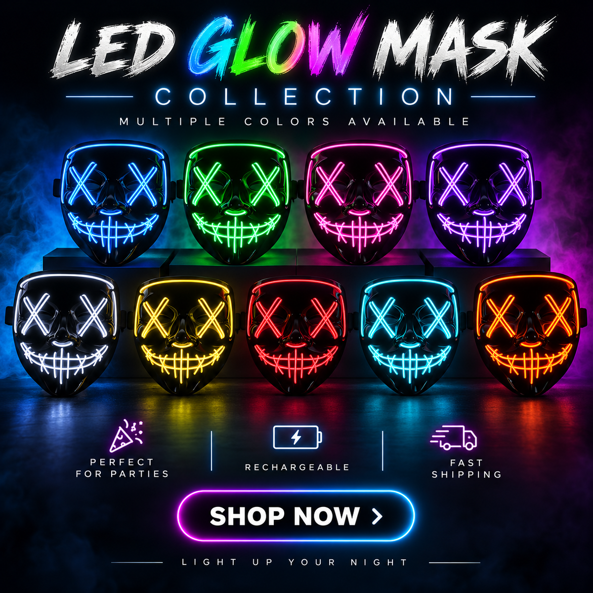 Led Glow Mask